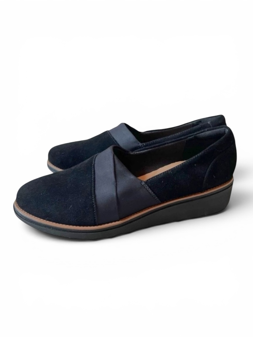 Clarks Sharon Tori Suede Wedge Slip On